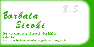 borbala siroki business card