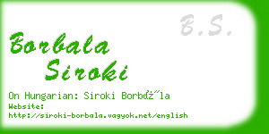 borbala siroki business card